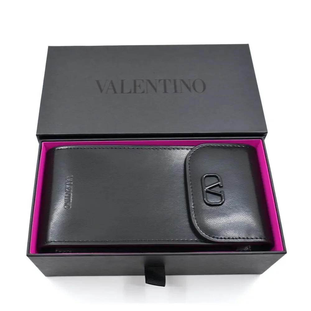 NEW VALENTINO GOLDCUT VLS-113A-55 BLACK GREY LENS SUNGLASSES AUTHENTIC - Picture 15 of 15